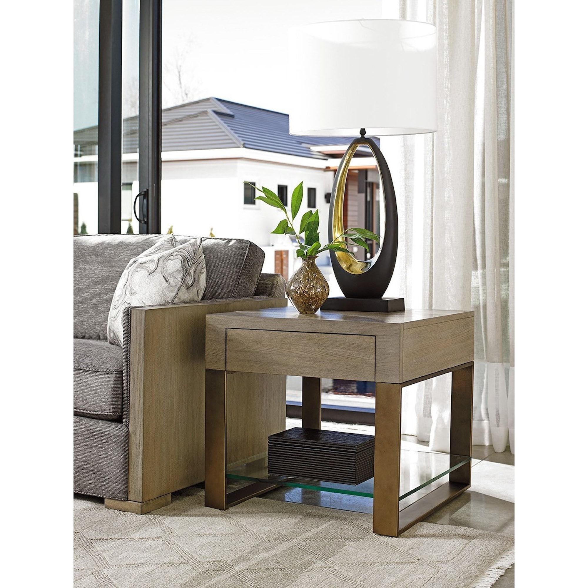 Lexington Shadow Play 725957 Empire End Table with One Drawer and